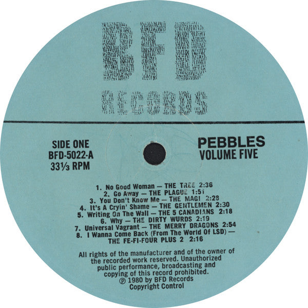 Various : Pebbles Vol. 5 (LP, Comp, Unofficial)