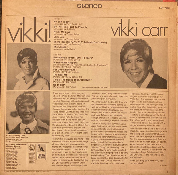 Vikki Carr : Vikki! (LP, Album)