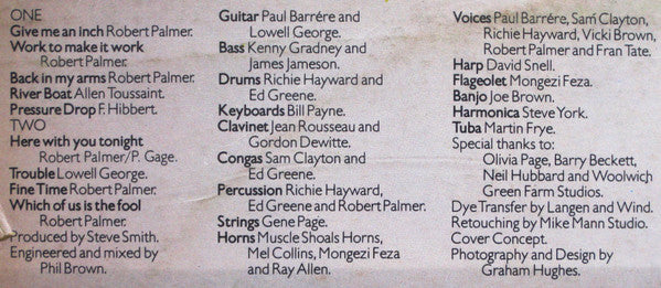 Robert Palmer : Pressure Drop (LP, Album)