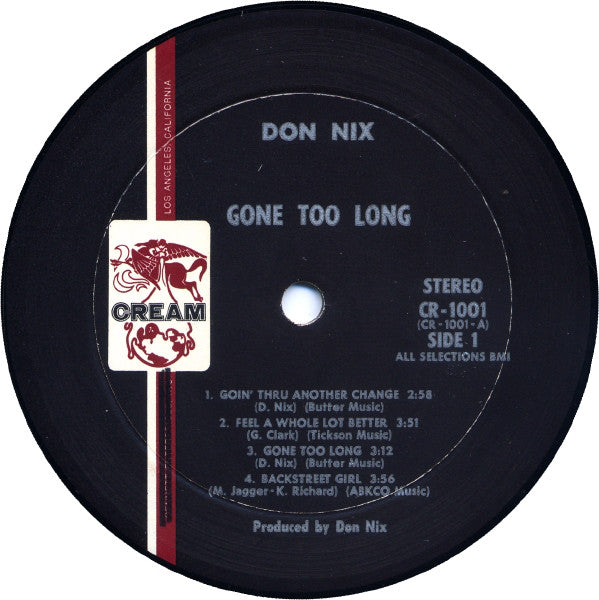 Don Nix : Gone Too Long (LP, Album)