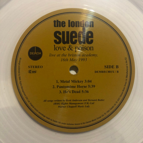 Suede : Love & Poison (Live At The Brixton Academy, 16th May 1993) (2xLP, Album, Ltd, Cle)