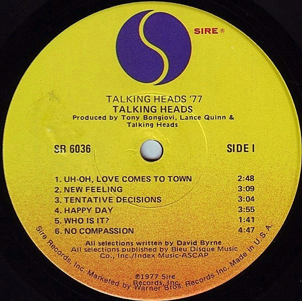 Talking Heads : Talking Heads: 77 (LP, Album, Los)