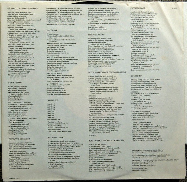 Talking Heads : Talking Heads: 77 (LP, Album, Los)