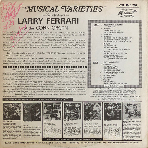 Larry Ferrari : Musical Varieties (LP)