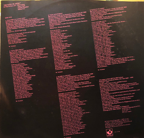 Be-Bop Deluxe* : Drastic Plastic (LP, Album, Jac)