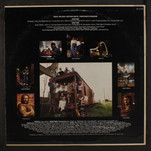 Tracy Nelson / Mother Earth (4) : Poor Man's Paradise (LP, Album, Ter)