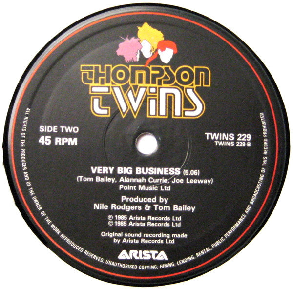 Thompson Twins : Don't Mess With Doctor Dream ((U⁴Ā) + (U³Ā) = Remix) (12")