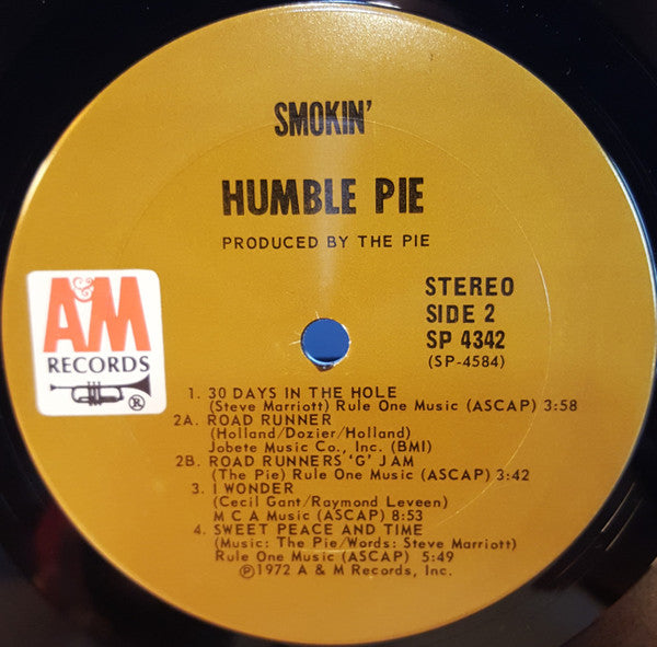 Humble Pie : Smokin' (LP, Album, San)