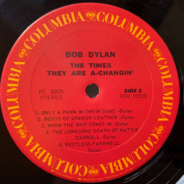 Bob Dylan : The Times They Are A-Changin' (LP, Album, RP, Car)