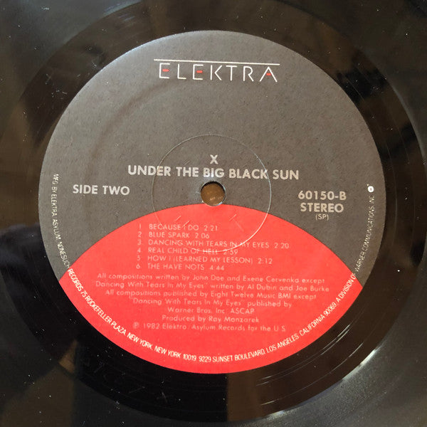 X (5) : Under The Big Black Sun (LP, Album)