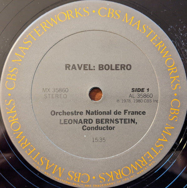 Leonard Bernstein And Orchestre National De France / Andrew Kazdin And Thomas Z. Shepard : Ravel: Bolero (LP, Comp, RE, RM)