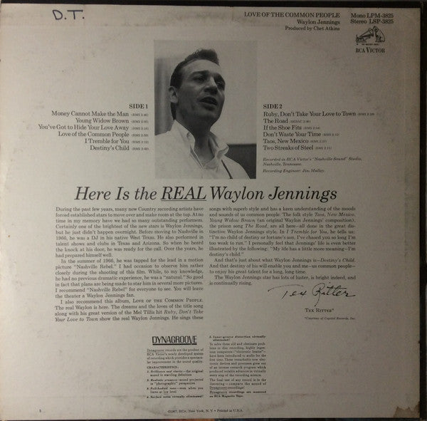 Waylon Jennings : Love Of The Common People (LP, Album, Ind)