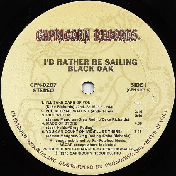 Black Oak Arkansas : I'd Rather Be Sailing (LP, Album)