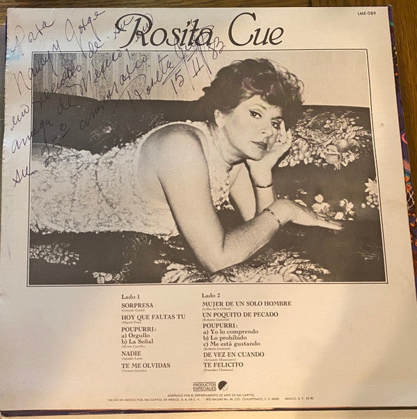 Rosita Cue : Le Canta Al Amor (LP)