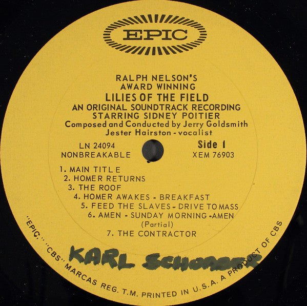 Jerry Goldsmith : Lilies Of The Field (An Original Sound Track Recording) (LP, Album, Mono)