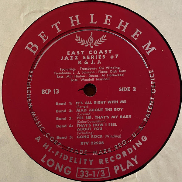 Kai Winding + J.J. Johnson : K + J.J. (LP, Album, Mono)