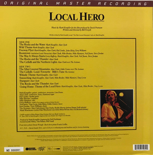 Mark Knopfler : Local Hero (LP, Album, Num, RE, RM, S/Edition, 180)