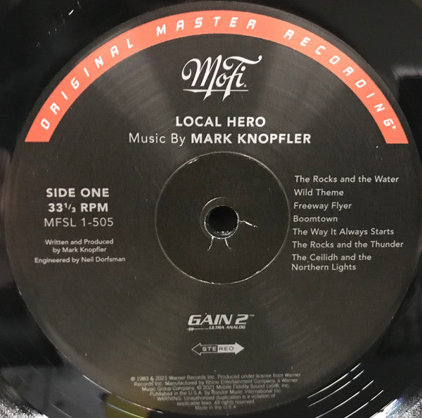 Mark Knopfler : Local Hero (LP, Album, Num, RE, RM, S/Edition, 180)