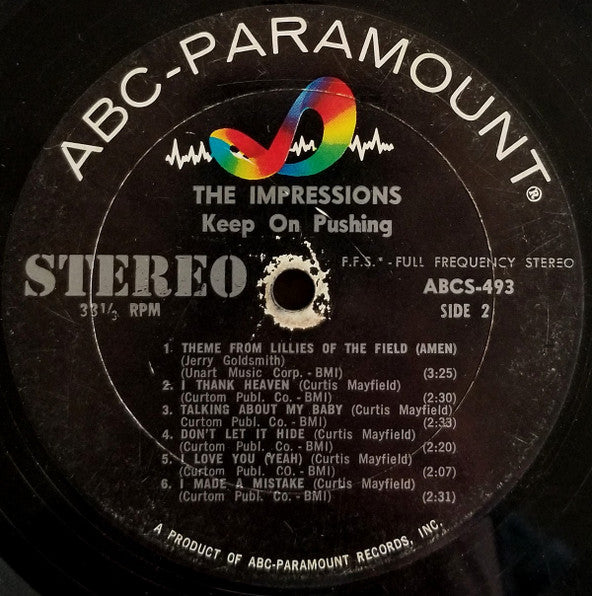The Impressions : Keep On Pushing (LP, Album)