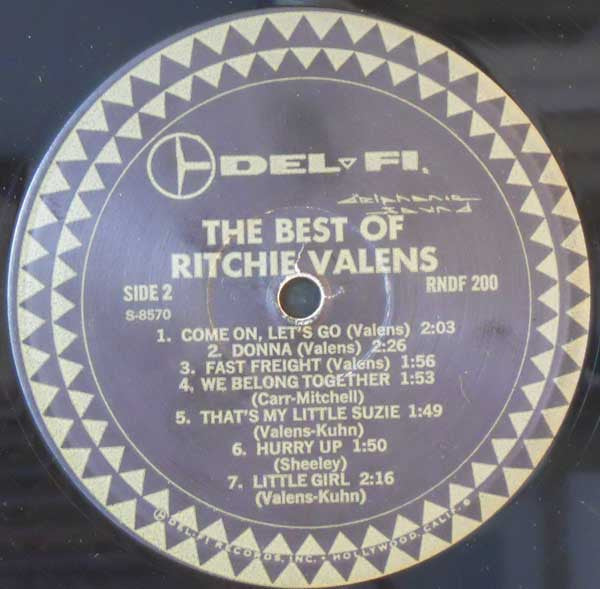 Ritchie Valens : The Best Of Ritchie Valens (LP, Comp)