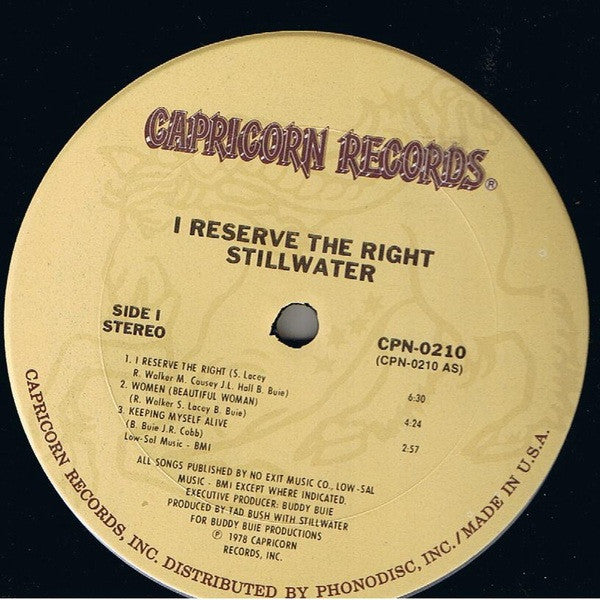 Stillwater (2) : I Reserve The Right! (LP, Album, San)