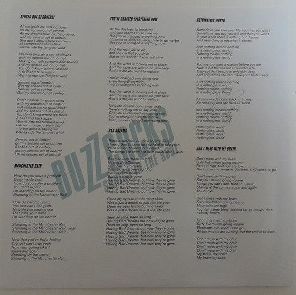 Buzzcocks : Sonics In The Soul (LP, Album, Tur)