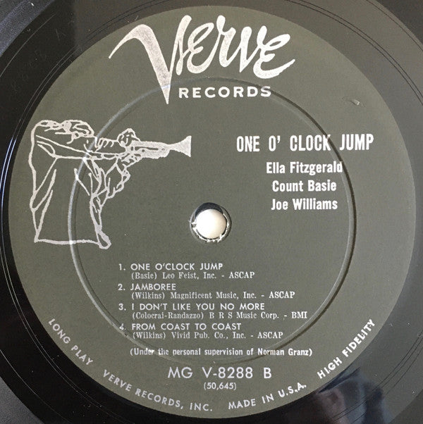 Ella Fitzgerald, Count Basie, Joe Williams : One O'Clock Jump (LP, Album, Mono)