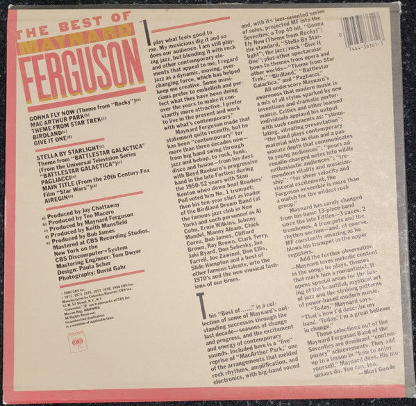 Maynard Ferguson : The Best Of Maynard Ferguson (LP, Comp, Ter)
