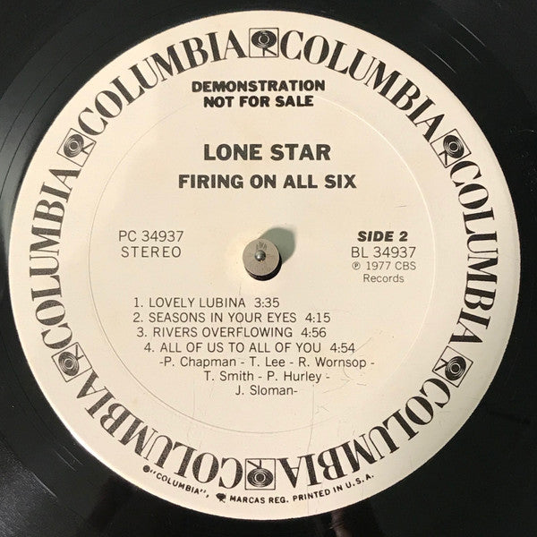 Lone Star (2) : Firing On All Six (LP, Album, Promo)