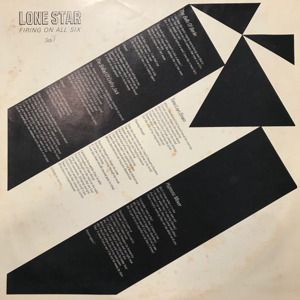 Lone Star (2) : Firing On All Six (LP, Album, Promo)