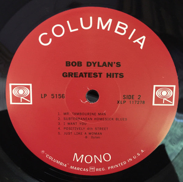 Bob Dylan : Bob Dylan's Greatest Hits (LP, Comp, Mono, RE, RM, 180)