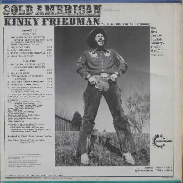 Kinky Friedman : Sold American (LP, Album)