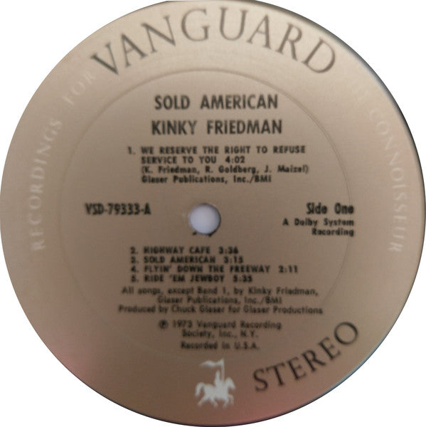 Kinky Friedman : Sold American (LP, Album)