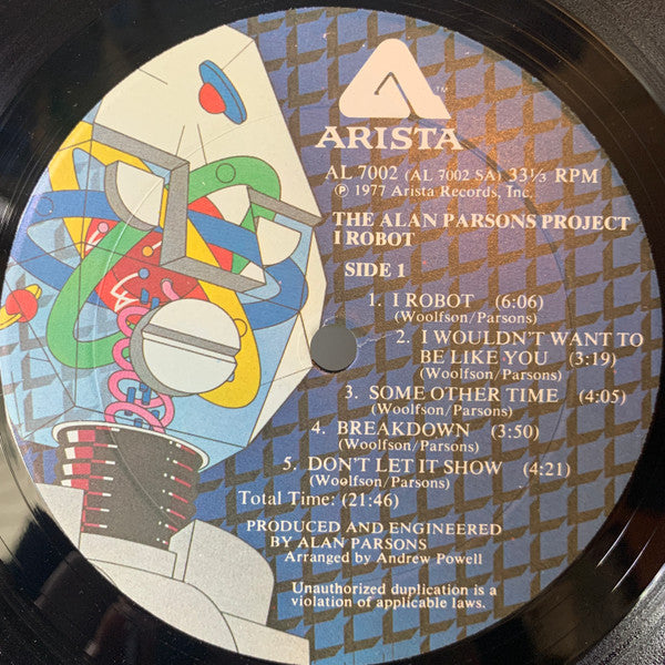The Alan Parsons Project : I Robot (LP, Album, Wad)
