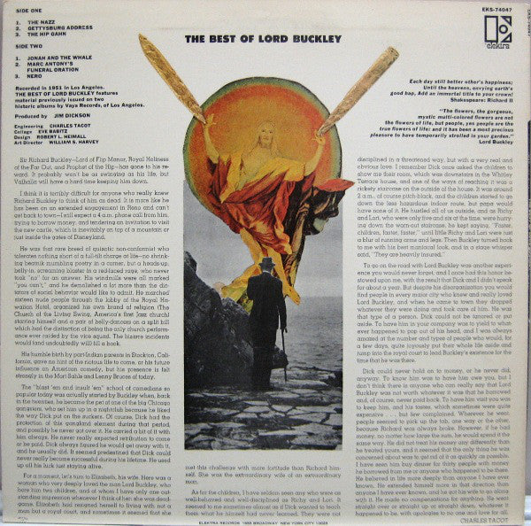 Lord Buckley : The Best Of Lord Buckley (LP, Comp, RP)