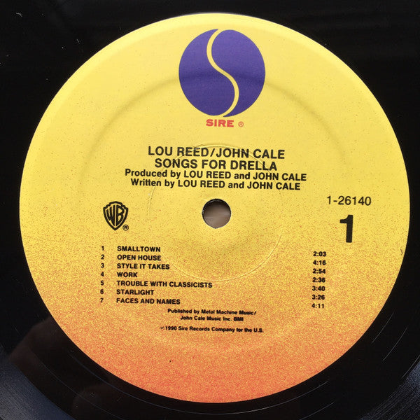 Lou Reed / John Cale : Songs For Drella (LP, Album)