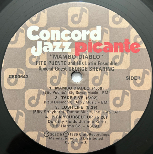 Tito Puente & His Latin Ensemble Special Guest George Shearing : Mambo Diablo (LP, Album, RE, RM)