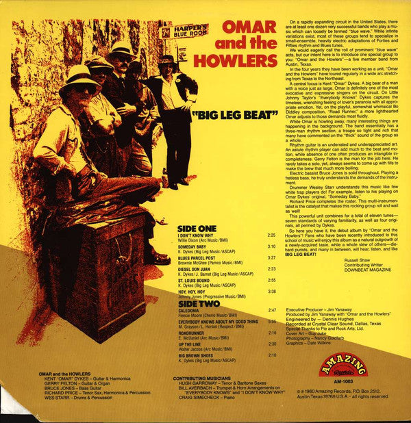 Omar And The Howlers : Big Leg Beat (LP, Album)