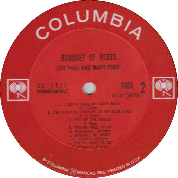 Les Paul & Mary Ford : Bouquet Of Roses (LP, Album, Mono)