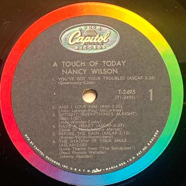 Nancy Wilson : A Touch Of Today (LP, Album, Mono, Los)