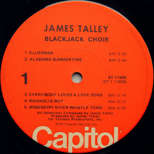 James Talley : Blackjack Choir (LP, Album, Jac)