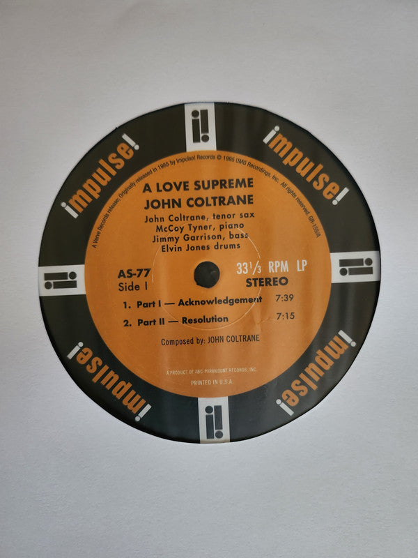 John Coltrane : A Love Supreme (LP, Album, RE, RM, Gat)