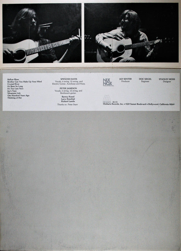 Spencer Davis And Peter Jameson : It's Been So Long (LP, Album)