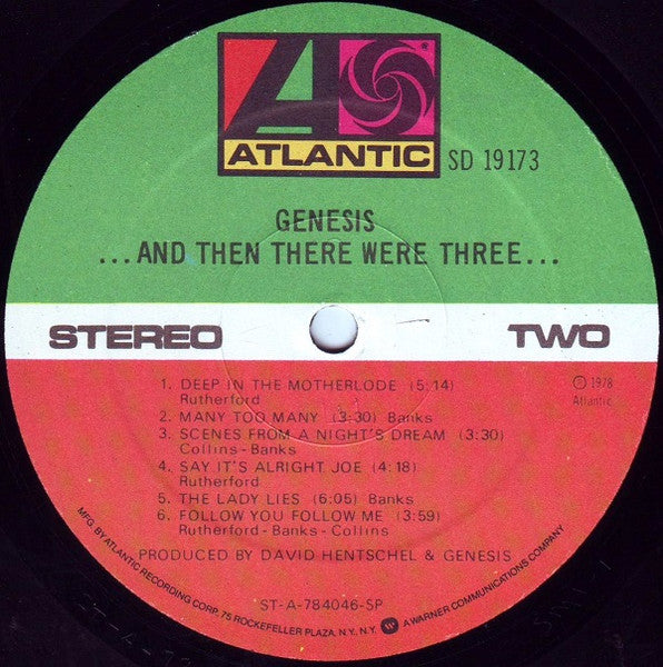 Genesis : ...And Then There Were Three... (LP, Album, SP )