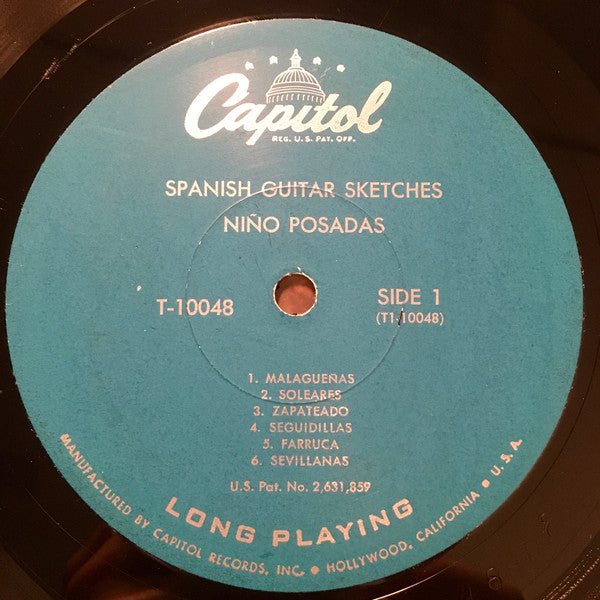 Niño Posadas : Spanish Guitar Sketches (LP, Mono)