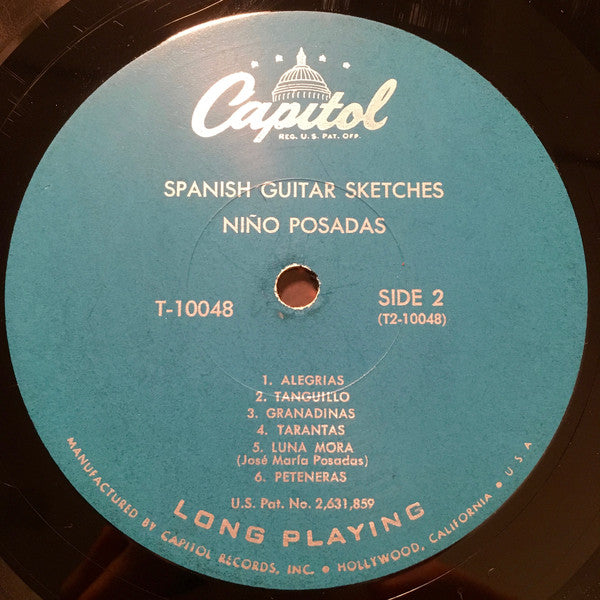 Niño Posadas : Spanish Guitar Sketches (LP, Mono)