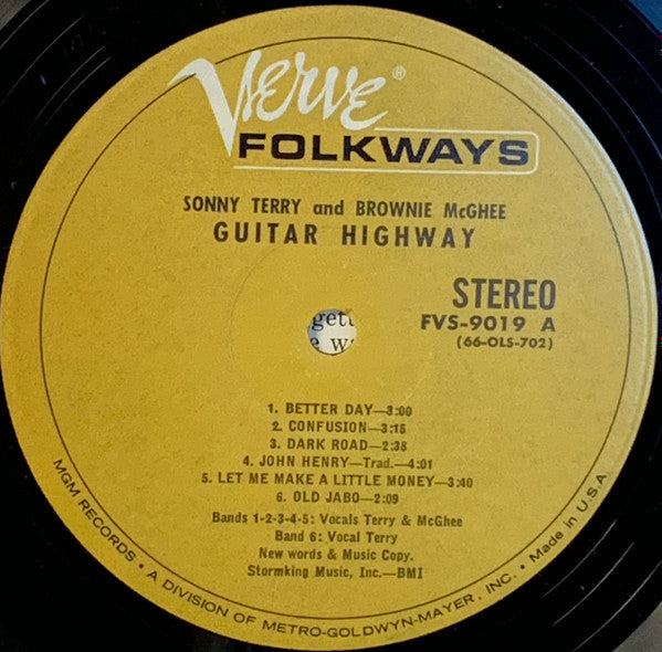 Sonny Terry & Brownie McGhee : Guitar Highway (LP, Album)