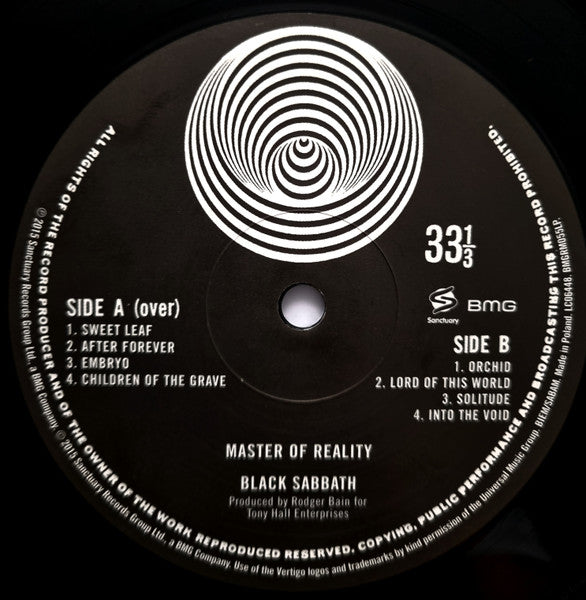 Black Sabbath : Master Of Reality (LP, Album, RE, Emb)