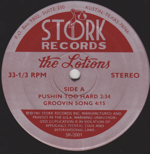 The Lotions : The Lotions (12", EP)