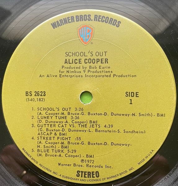 Alice Cooper : School's Out (LP, Album, RP, San)